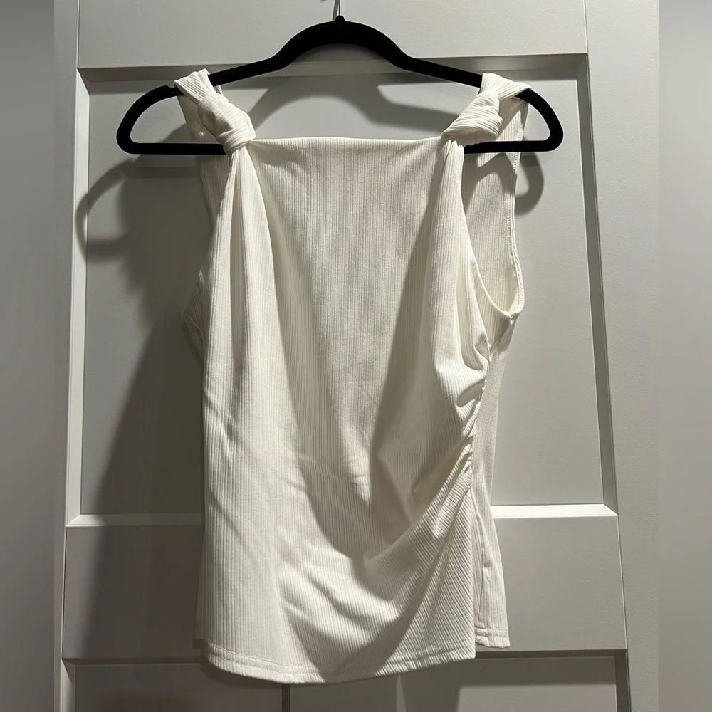 Entro Cream Ribbed Top - Picture 1 of 3